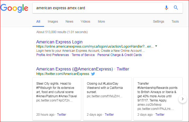 amex search image