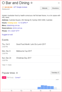 sample restaurant search results