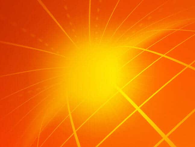 Orange Background with Yellow Rays
