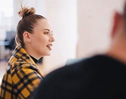 Woman Talking in The Meeting with A Client