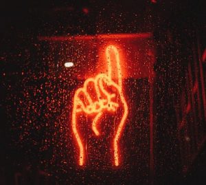 Led Light Hand Pointing Upward