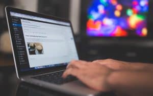 Man Editing A Blog On A WordPress Site