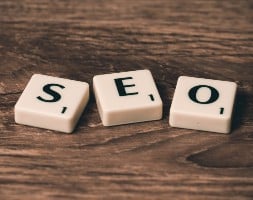 Letters spelling out SEO