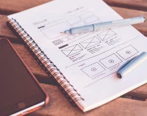 Website Wireframe Design in The Notebook