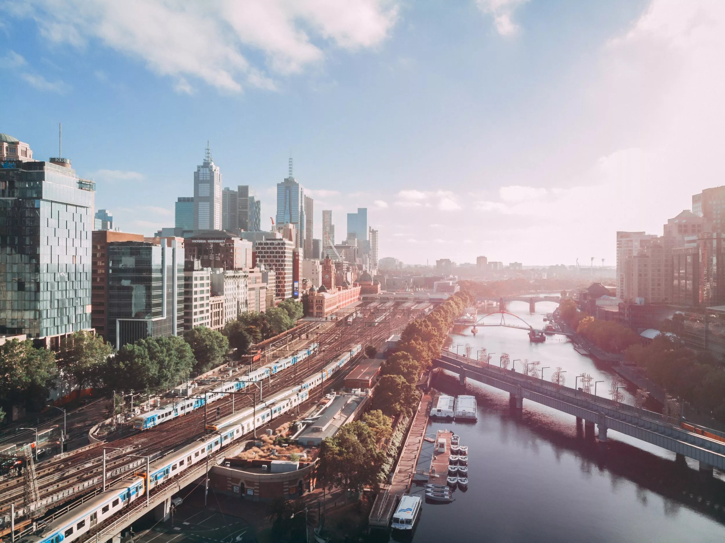 City Buildings Near The River