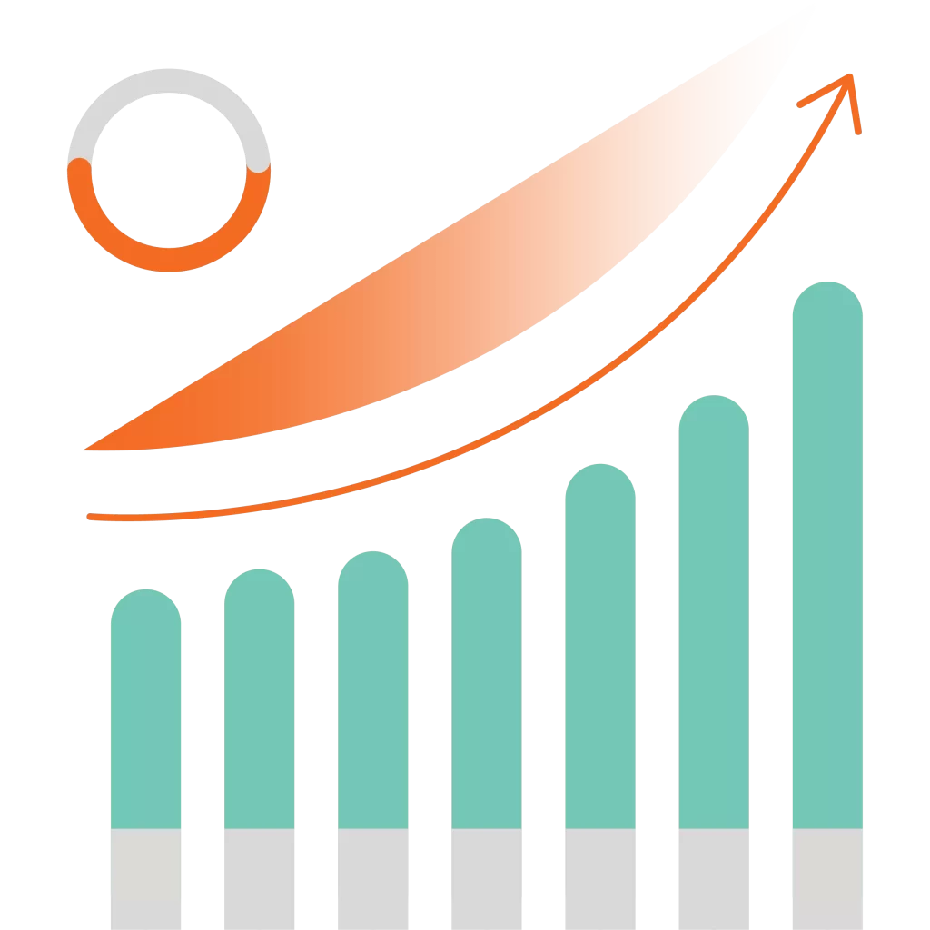 Increasing Bar Graph Chart