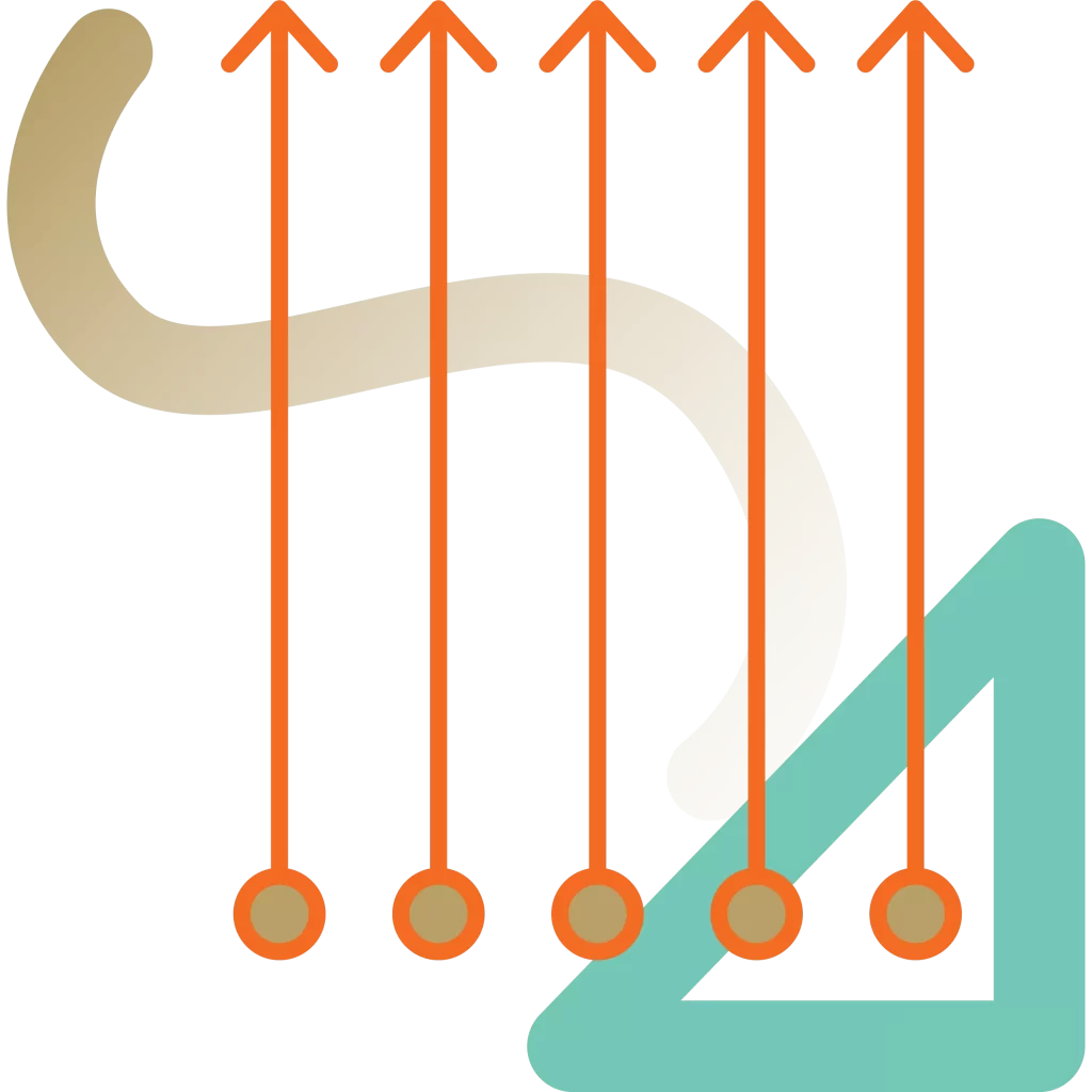 Arrows in upward position