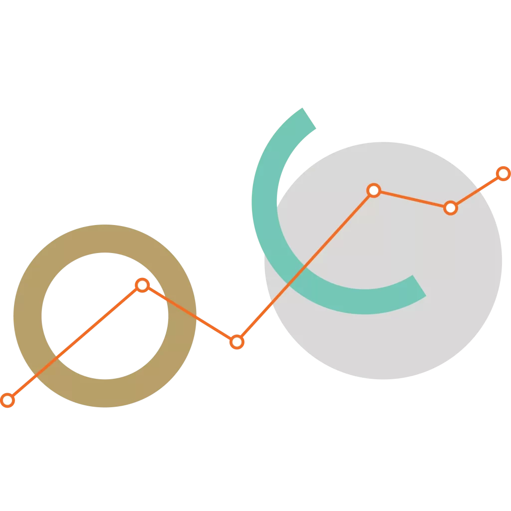 Stylish Shapes with Line Graph