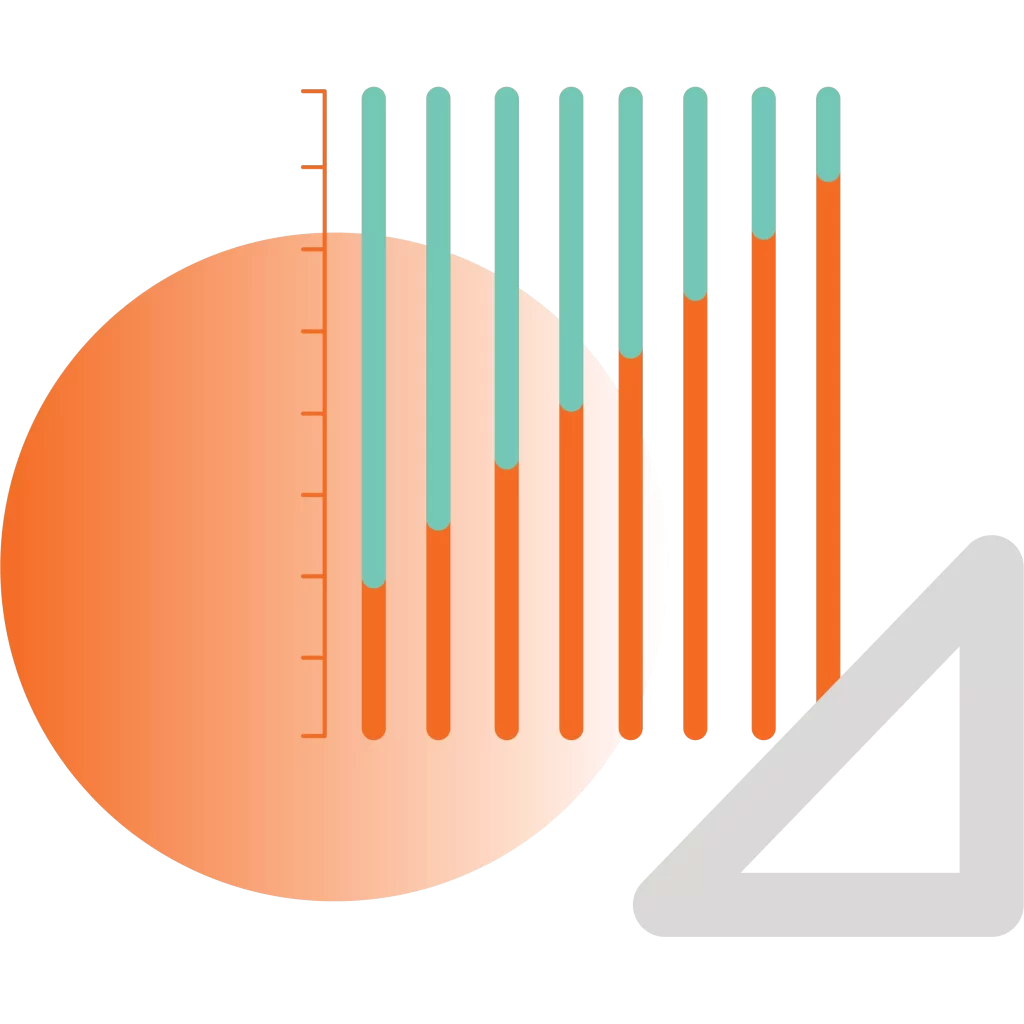 Green and Orange Bar Graph