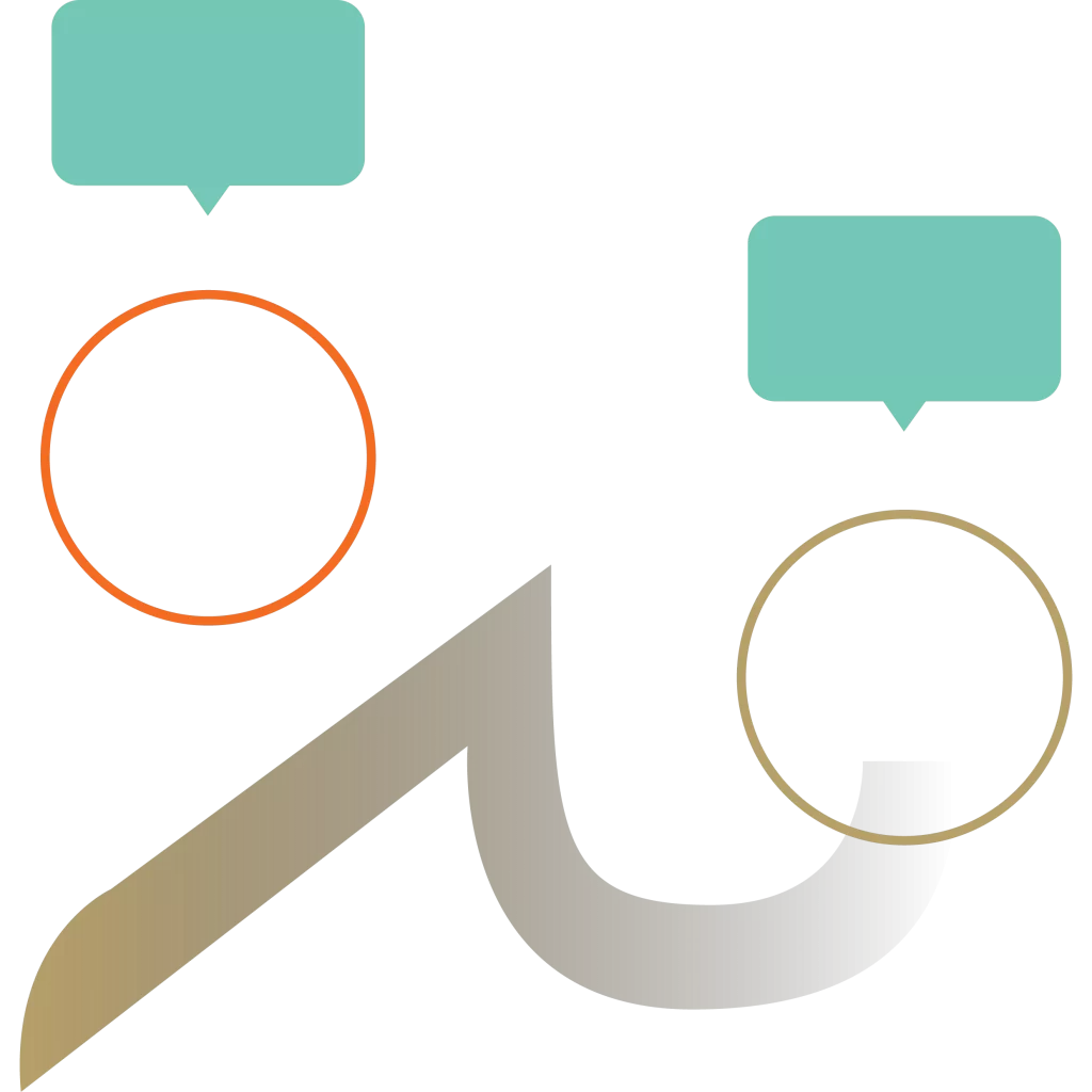 Circles and Green Conversation Boxes