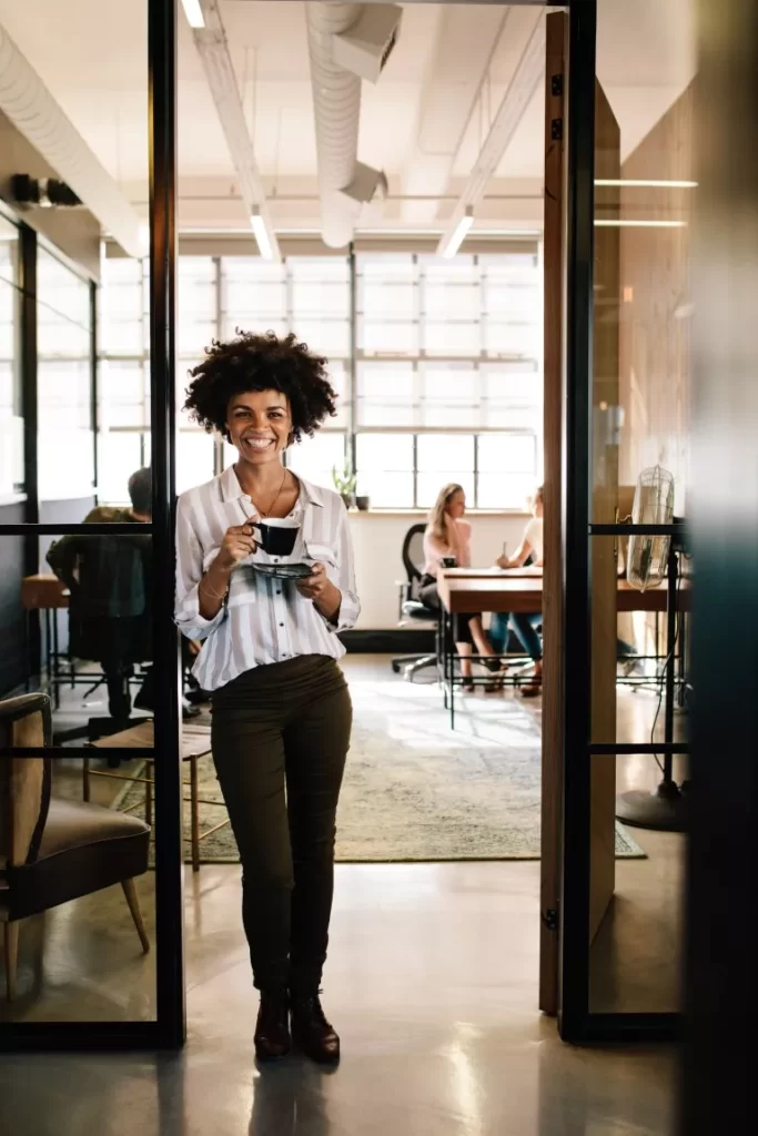 Woman with A Coffee Cup on Hand