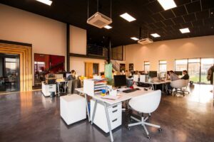 Wide Office Space with The Whole Team