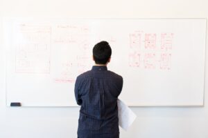 Man Analysing Data on The Whiteboard