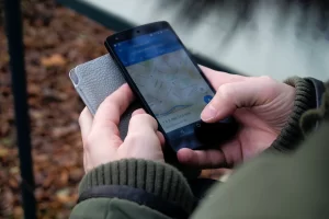 Person Browsing Google Maps